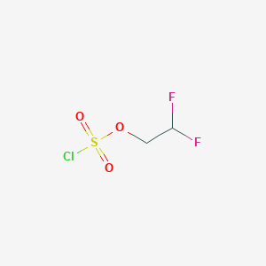 molecular formula C2H3ClF2O3S B2860428 2,2-Difluoroethyl chloranesulfonate CAS No. 76711-66-5