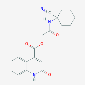 molecular formula C19H19N3O4 B2860430 [2-[(1-cyanocyclohexyl)amino]-2-oxoethyl] 2-oxo-1H-quinoline-4-carboxylate CAS No. 926150-41-6