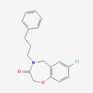 molecular formula C18H18ClNO2 B2860433 7-chloro-4-(3-phenylpropyl)-4,5-dihydro-1,4-benzoxazepin-3(2H)-one CAS No. 1326864-70-3
