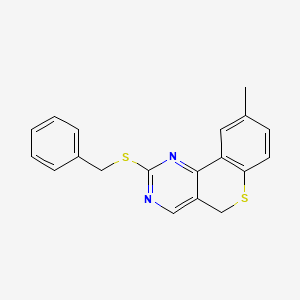 2-(benzylsulfanyl)-9-methyl-5H-thiochromeno[4,3-d]pyrimidine