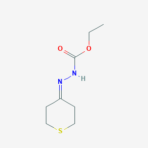 molecular formula C8H14N2O2S B286046 ethyl 2-tetrahydro-4H-thiopyran-4-ylidenehydrazinecarboxylate 