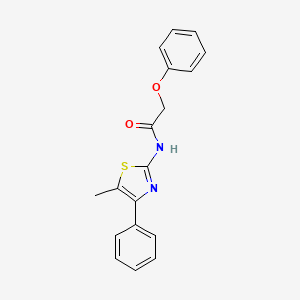 molecular formula C18H16N2O2S B2860470 N-(5-methyl-4-phenyl-1,3-thiazol-2-yl)-2-phenoxyacetamide CAS No. 72192-51-9