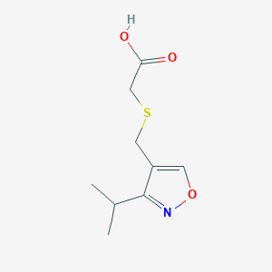 2-(((3-Isopropylisoxazol-4-yl)methyl)thio)acetic acid