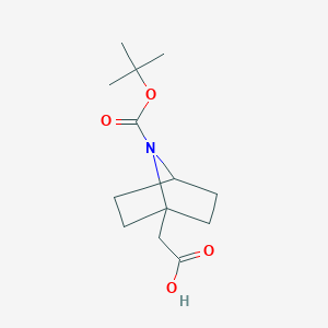 molecular formula C13H21NO4 B2860484 2-(7-(tert-Butoxycarbonyl)-7-azabicyclo[2.2.1]heptan-1-yl)acetic acid CAS No. 2126162-28-3