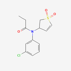 molecular formula C13H14ClNO3S B2860488 N-(3-chlorophenyl)-N-(1,1-dioxido-2,3-dihydrothien-3-yl)propanamide CAS No. 863007-53-8