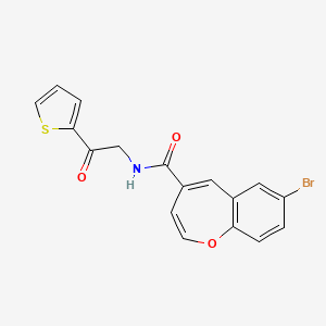 molecular formula C17H12BrNO3S B2860499 7-bromo-N-[2-oxo-2-(thiophen-2-yl)ethyl]-1-benzoxepine-4-carboxamide CAS No. 950285-41-3