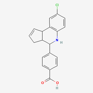 molecular formula C19H16ClNO2 B2860504 4-(8-chloro-3a,4,5,9b-tetrahydro-3H-cyclopenta[c]quinolin-4-yl)benzoic acid CAS No. 1217700-22-5