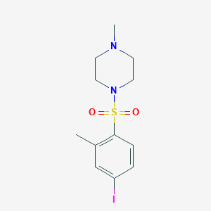 molecular formula C12H17IN2O2S B2860510 1-(4-Iodo-2-methylbenzenesulfonyl)-4-methylpiperazine CAS No. 313402-85-6