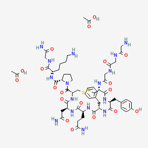 molecular formula C56H82N16O19S2 B2860517 醋酸特利加压素无水 CAS No. 1884420-36-3