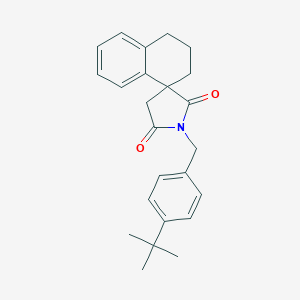 molecular formula C24H27NO2 B286053 1-(4-Tert-butylbenzyl)-1',2',3',4'-tetrahydrospiro[pyrrolidine-3,1'-naphthalene]-2,5-dione 