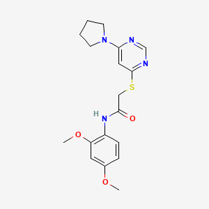 N-(2,4-dimethoxyphenyl)-2-((6-(pyrrolidin-1-yl)pyrimidin-4-yl)thio)acetamide