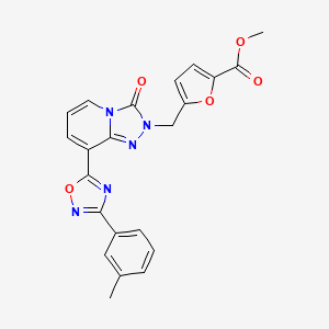 methyl 5-((3-oxo-8-(3-(m-tolyl)-1,2,4-oxadiazol-5-yl)-[1,2,4]triazolo[4,3-a]pyridin-2(3H)-yl)methyl)furan-2-carboxylate