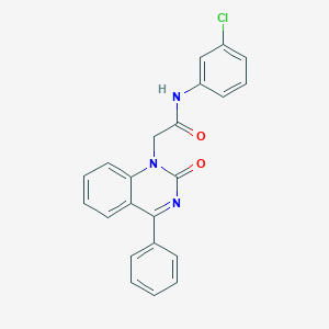 N-(3-chlorophenyl)-2-(2-oxo-4-phenylquinazolin-1(2H)-yl)acetamide