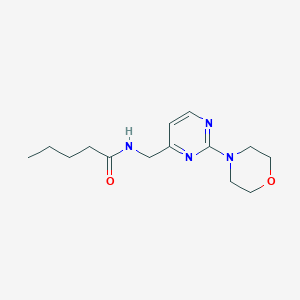molecular formula C14H22N4O2 B2860534 N-((2-morpholinopyrimidin-4-yl)methyl)pentanamide CAS No. 1798034-88-4