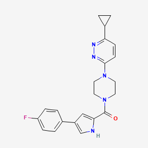 (4-(6-cyclopropylpyridazin-3-yl)piperazin-1-yl)(4-(4-fluorophenyl)-1H-pyrrol-2-yl)methanone