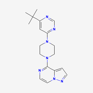 4-[4-(6-Tert-butylpyrimidin-4-yl)piperazin-1-yl]pyrazolo[1,5-a]pyrazine