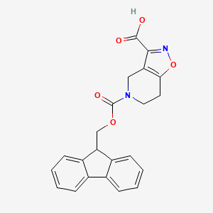 molecular formula C22H18N2O5 B2860539 5-{[(9H-fluoren-9-yl)methoxy]carbonyl}-4H,5H,6H,7H-[1,2]oxazolo[4,5-c]pyridine-3-carboxylic acid CAS No. 2091858-74-9