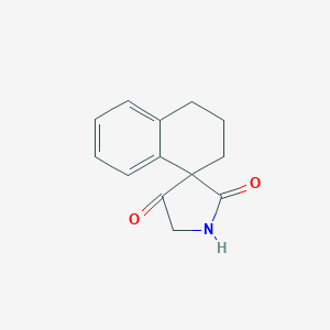 molecular formula C13H13NO2 B286054 1',2',3',4'-Tetrahydrospiro[pyrrolidine-3,1'-naphthalene]-2,4-dione 