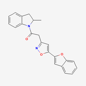 2-(5-(Benzofuran-2-yl)isoxazol-3-yl)-1-(2-methylindolin-1-yl)ethanone