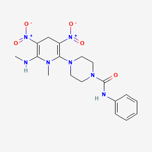 4-[1-methyl-6-(methylamino)-3,5-dinitro-1,4-dihydro-2-pyridinyl]-N-phenyltetrahydro-1(2H)-pyrazinecarboxamide