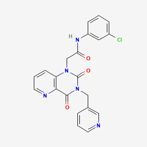 molecular formula C21H16ClN5O3 B2860549 N-(3-chlorophenyl)-2-(2,4-dioxo-3-(pyridin-3-ylmethyl)-3,4-dihydropyrido[3,2-d]pyrimidin-1(2H)-yl)acetamide CAS No. 941952-99-4
