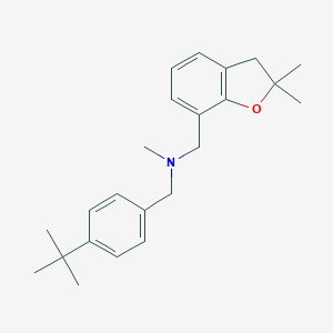 molecular formula C23H31NO B286055 N-(4-tert-butylbenzyl)-N-[(2,2-dimethyl-2,3-dihydro-1-benzofuran-7-yl)methyl]-N-methylamine 