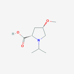 molecular formula C9H17NO3 B2860555 (2S,4S)-1-Isopropyl-4-methoxy-proline CAS No. 1820571-30-9