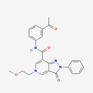 N-(3-acetylphenyl)-5-(2-methoxyethyl)-3-oxo-2-phenyl-3,5-dihydro-2H-pyrazolo[4,3-c]pyridine-7-carboxamide