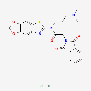N-([1,3]dioxolo[4',5':4,5]benzo[1,2-d]thiazol-6-yl)-N-(3-(dimethylamino)propyl)-2-(1,3-dioxoisoindolin-2-yl)acetamide hydrochloride