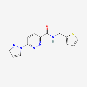 6-(1H-pyrazol-1-yl)-N-(thiophen-2-ylmethyl)pyridazine-3-carboxamide