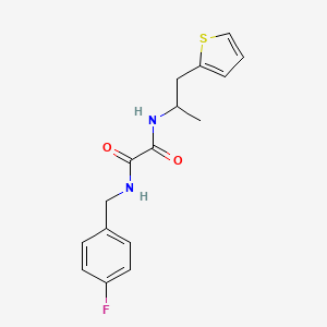 molecular formula C16H17FN2O2S B2860584 N1-(4-fluorobenzyl)-N2-(1-(thiophen-2-yl)propan-2-yl)oxalamide CAS No. 1209569-22-1