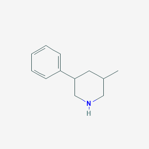 molecular formula C12H17N B2860586 3-Methyl-5-phenylpiperidine CAS No. 1505055-39-9