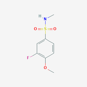 molecular formula C8H10FNO3S B2860599 3-fluoro-4-methoxy-N-methylbenzenesulfonamide CAS No. 915907-78-7