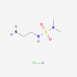 molecular formula C4H14ClN3O2S B2860603 [(2-氨基乙基)磺酰胺基]二甲胺盐酸盐 CAS No. 87484-94-4