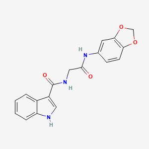 N-(2-(benzo[d][1,3]dioxol-5-ylamino)-2-oxoethyl)-1H-indole-3-carboxamide