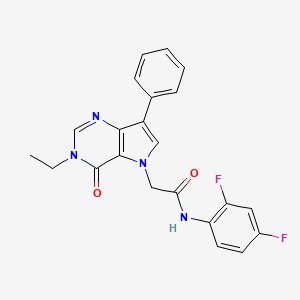 N-(2,4-difluorophenyl)-2-(3-ethyl-4-oxo-7-phenyl-3,4-dihydro-5H-pyrrolo[3,2-d]pyrimidin-5-yl)acetamide