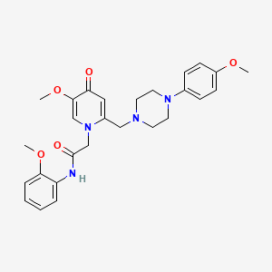 2-(5-methoxy-2-((4-(4-methoxyphenyl)piperazin-1-yl)methyl)-4-oxopyridin-1(4H)-yl)-N-(2-methoxyphenyl)acetamide