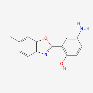 4-Amino-2-(6-methyl-1,3-benzoxazol-2-yl)phenol
