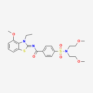 (Z)-4-(N,N-bis(2-methoxyethyl)sulfamoyl)-N-(3-ethyl-4-methoxybenzo[d]thiazol-2(3H)-ylidene)benzamide