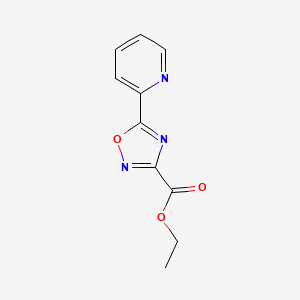 molecular formula C10H9N3O3 B2860632 5-(吡啶-2-基)-1,2,4-恶二唑-3-甲酸乙酯 CAS No. 1342721-98-5