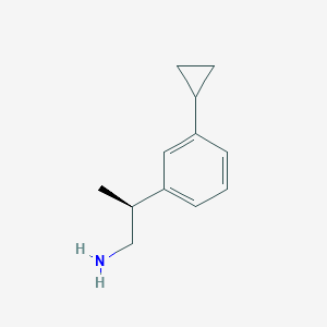 (2S)-2-(3-Cyclopropylphenyl)propan-1-amine