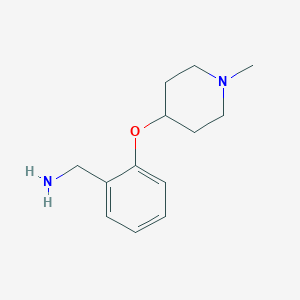molecular formula C13H20N2O B2860635 2-(1-Methyl-piperidin-4-yloxy)-benzylamine CAS No. 870062-44-5
