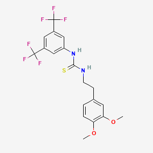 molecular formula C19H18F6N2O2S B2860642 1-[3,5-双(三氟甲基)苯基]-3-[2-(3,4-二甲氧基苯基)乙基]硫脲 CAS No. 883041-21-2