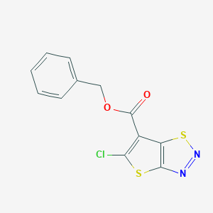 molecular formula C12H7ClN2O2S2 B286065 Benzyl 5-chlorothieno[2,3-d][1,2,3]thiadiazole-6-carboxylate 
