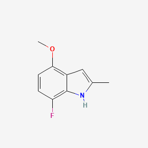 molecular formula C10H10FNO B2860661 7-Fluoro-4-methoxy-2-methyl-1H-indole CAS No. 1427366-48-0