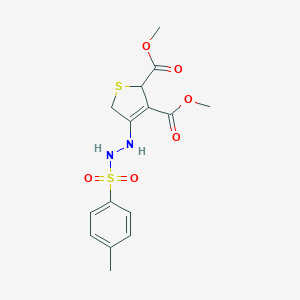 molecular formula C15H18N2O6S2 B286067 Dimethyl 4-{2-[(4-methylphenyl)sulfonyl]hydrazino}-2,5-dihydro-2,3-thiophenedicarboxylate 