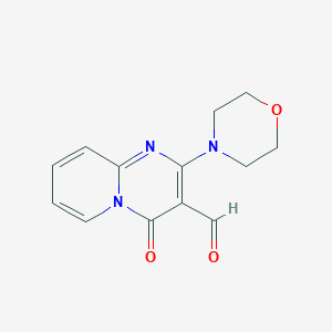 molecular formula C13H13N3O3 B2860677 2-吗啉-4-基-4-氧代-4H-吡啶并[1,2-a]嘧啶-3-甲醛 CAS No. 302326-01-8