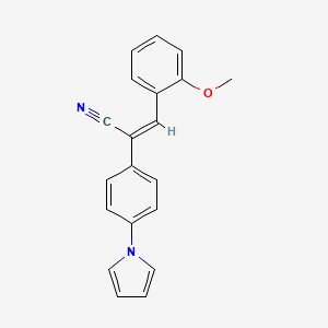 (2Z)-3-(2-methoxyphenyl)-2-[4-(1H-pyrrol-1-yl)phenyl]prop-2-enenitrile