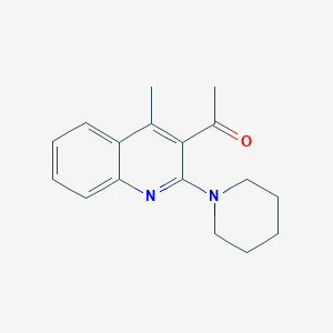 molecular formula C17H20N2O B2860683 1-(4-Methyl-2-piperidino-3-quinolinyl)-1-ethanone CAS No. 339106-19-3