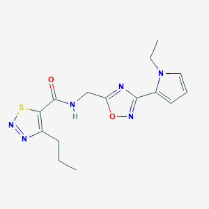 N-((3-(1-ethyl-1H-pyrrol-2-yl)-1,2,4-oxadiazol-5-yl)methyl)-4-propyl-1,2,3-thiadiazole-5-carboxamide
